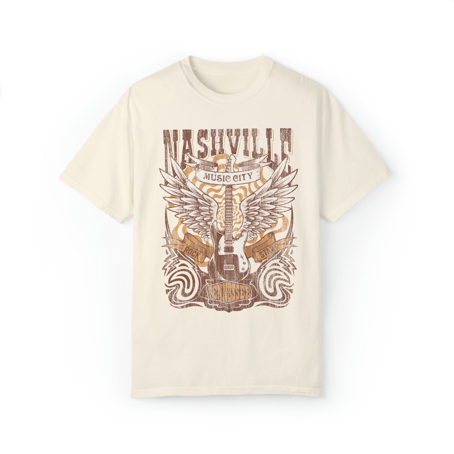Nashville Music City Concert Comfort Colors Graphic T-Shirt