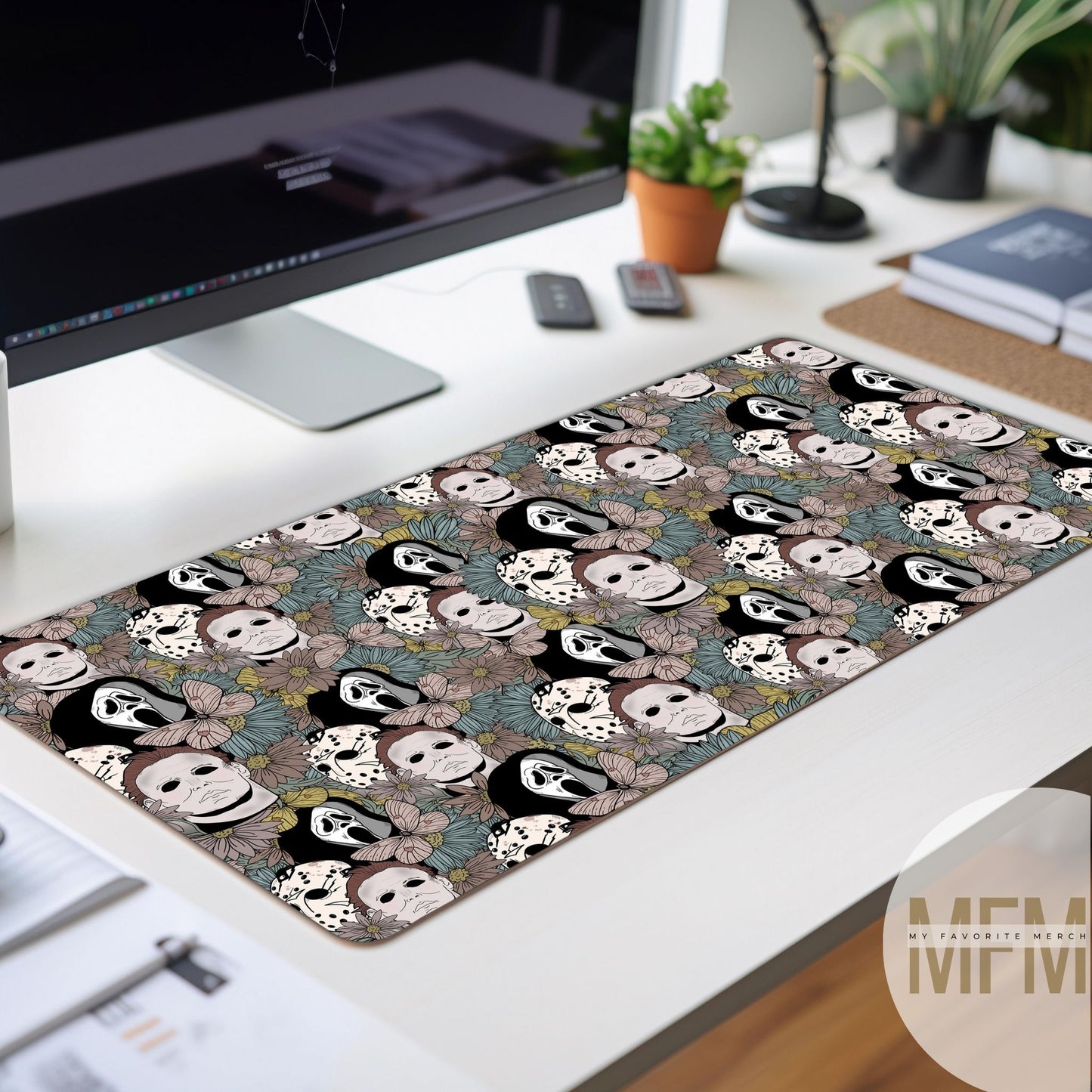 Horror Floral Desk Mat