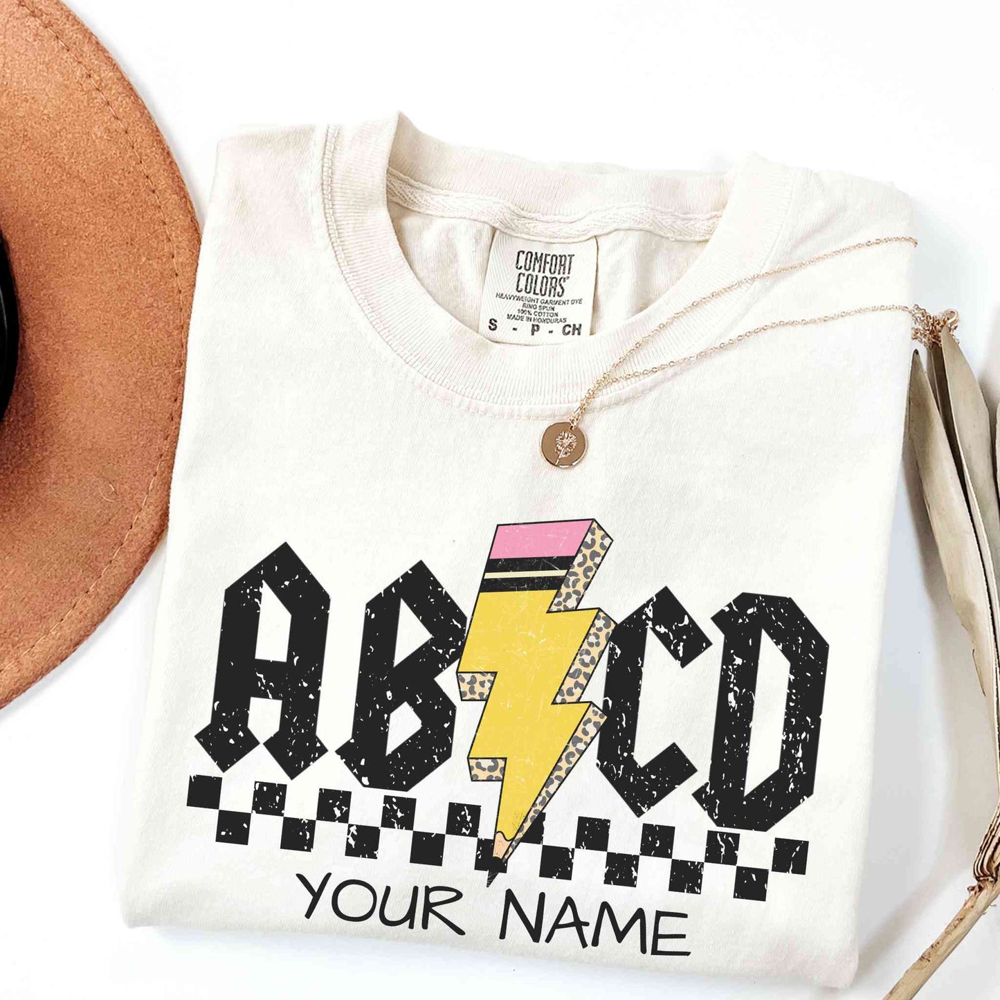 ABCD Rock 'n' Roll Personalized Comfort Colors Graphic T-shirt