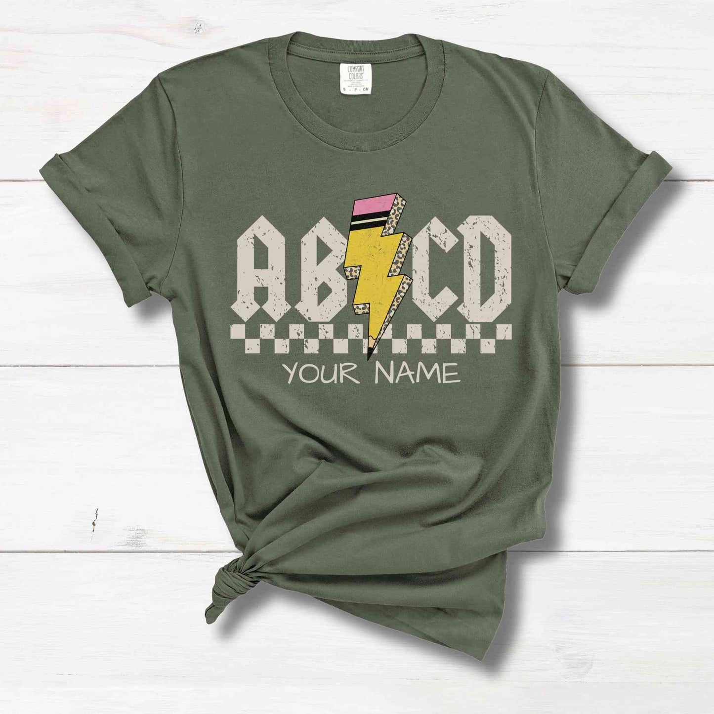 ABCD Rock 'n' Roll Personalized Comfort Colors Graphic T-shirt