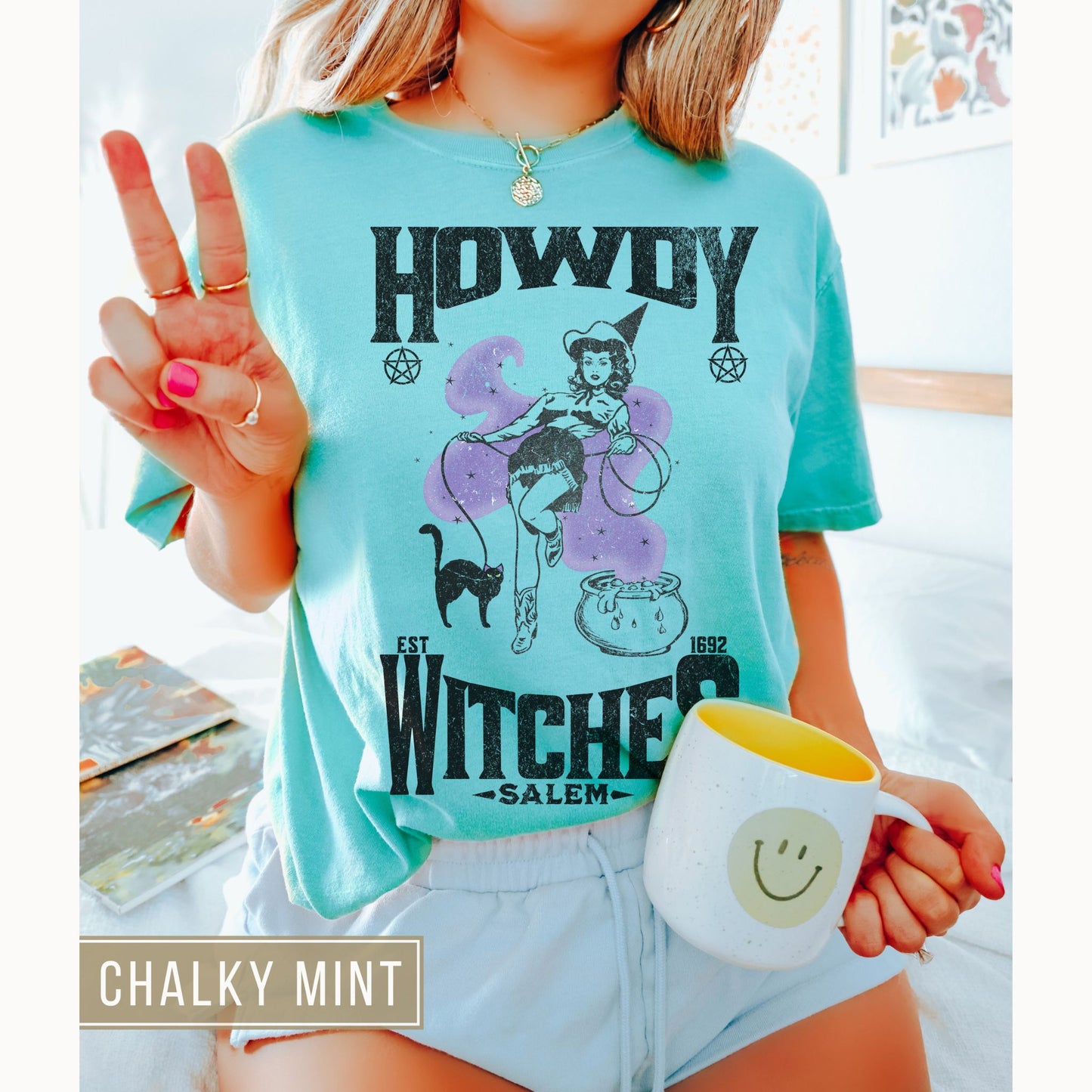 Howdy Witches Halloween Comfort Colors Graphic T-shirt