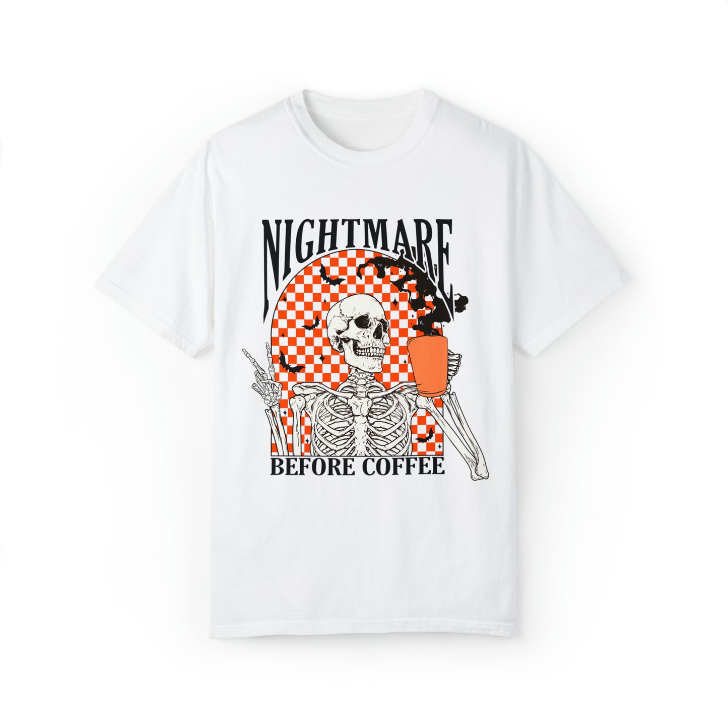 Nightmare Before Coffee Halloween Comfort Colors Graphic T-Shirt