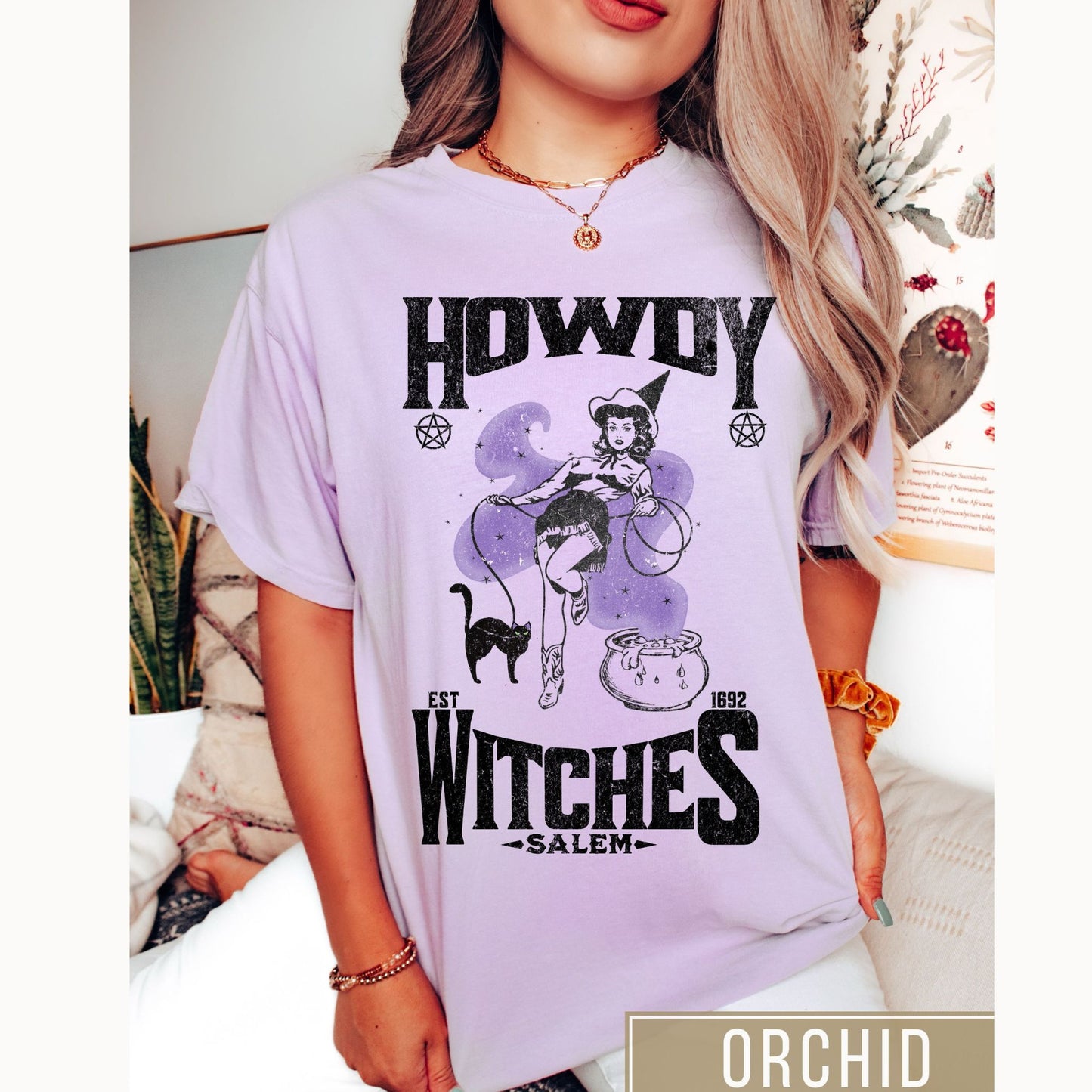 Howdy Witches Halloween Comfort Colors Graphic T-shirt