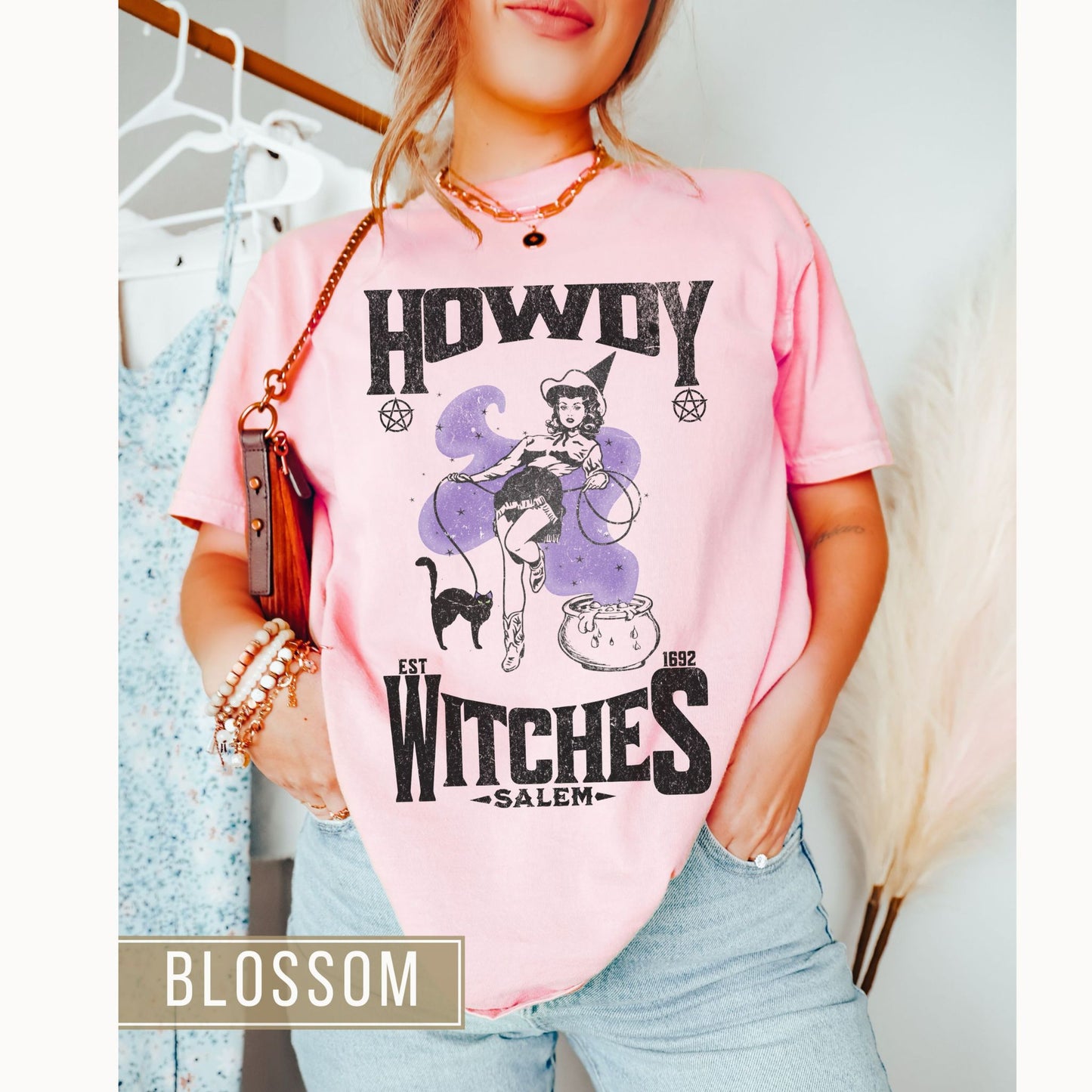 Howdy Witches Halloween Comfort Colors Graphic T-shirt