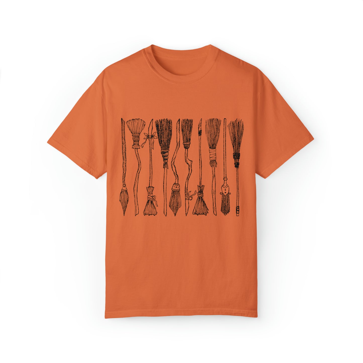 Witch Broom Comfort Colors Halloween T-shirt