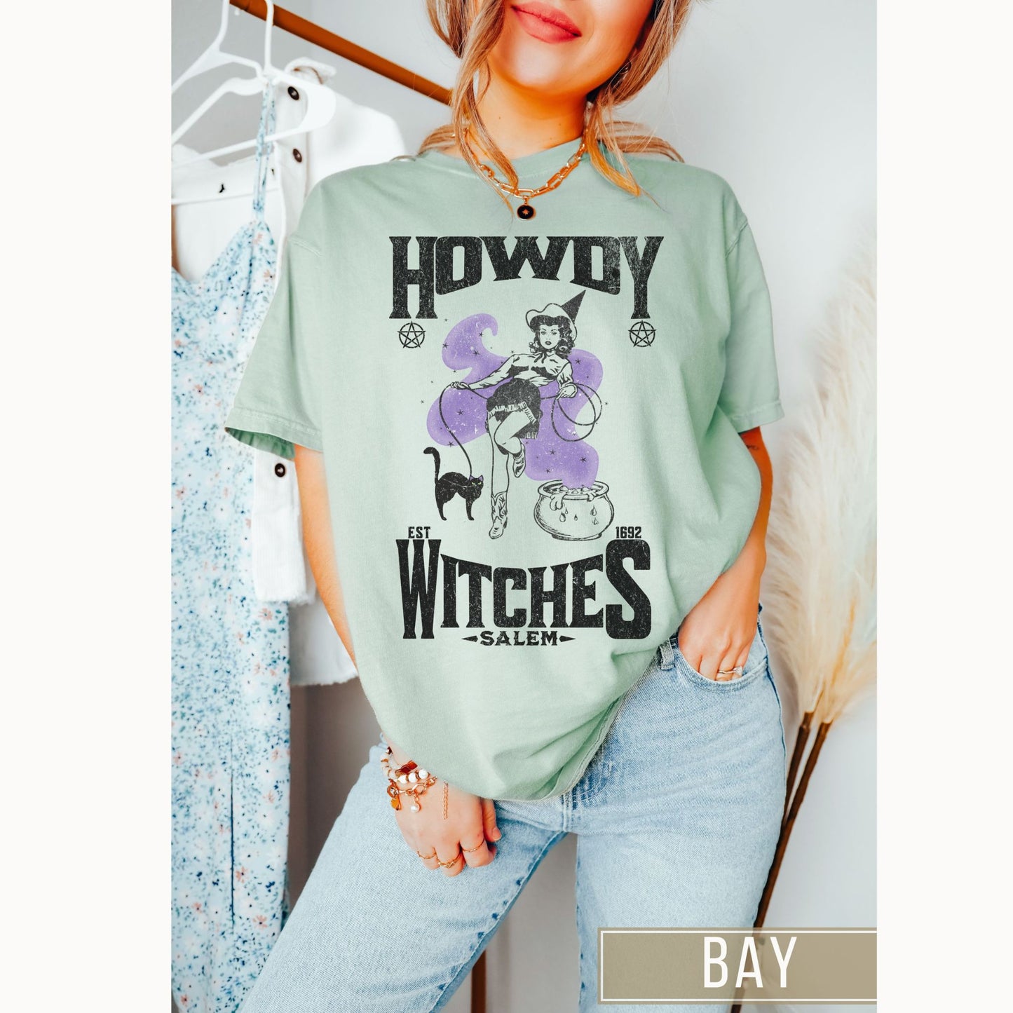 Howdy Witches Halloween Comfort Colors Graphic T-shirt