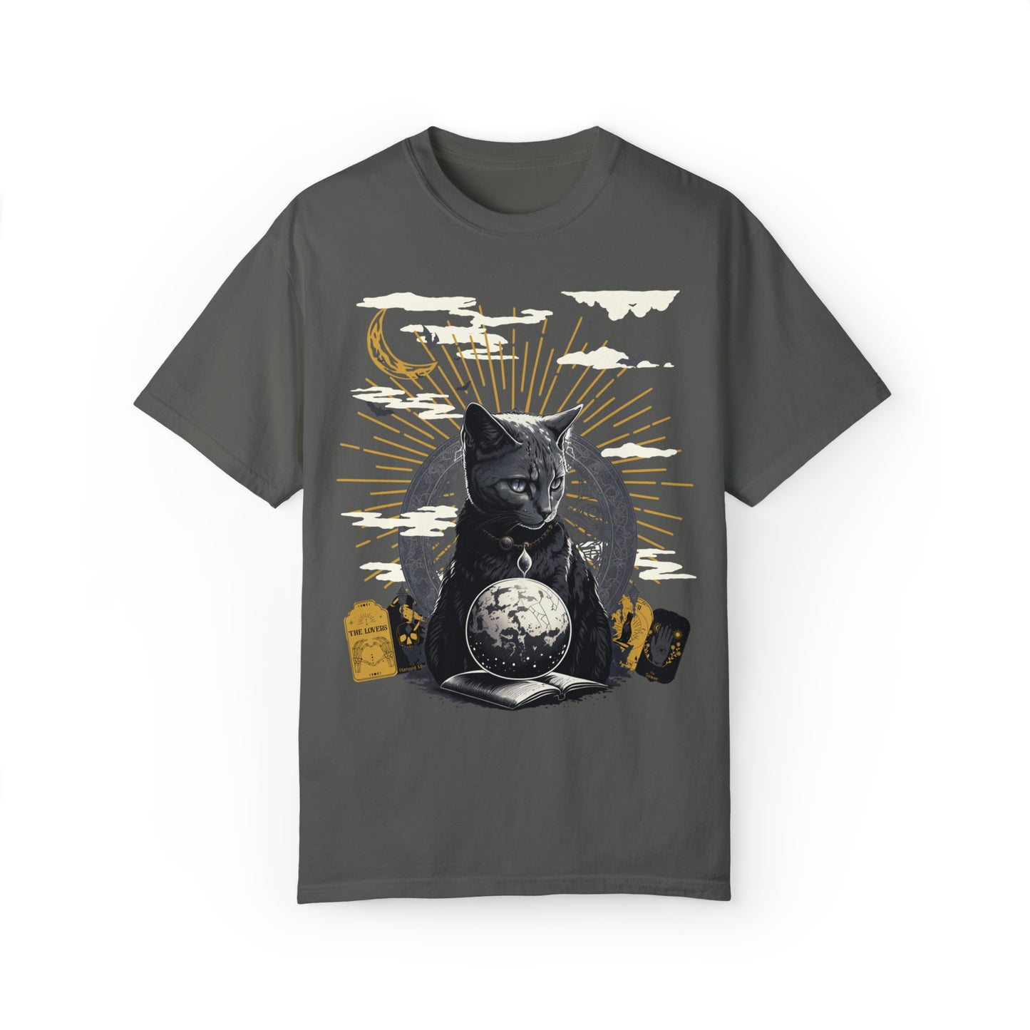 Tarot Kitty Halloween Comfort Colors Graphic T-shirt