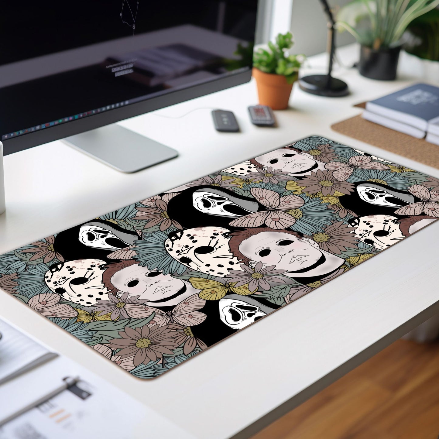 Horror Floral Desk Mat