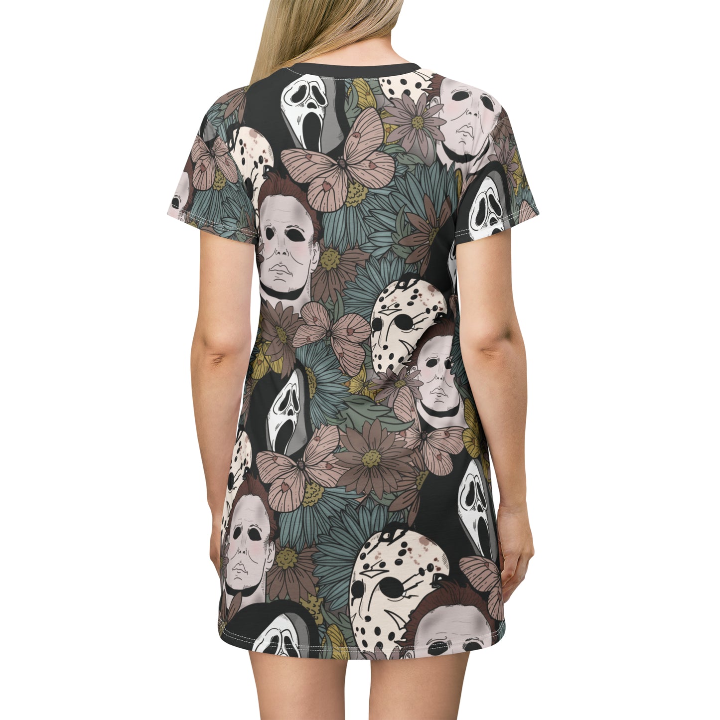 Floral Horror Movie Skater Dress