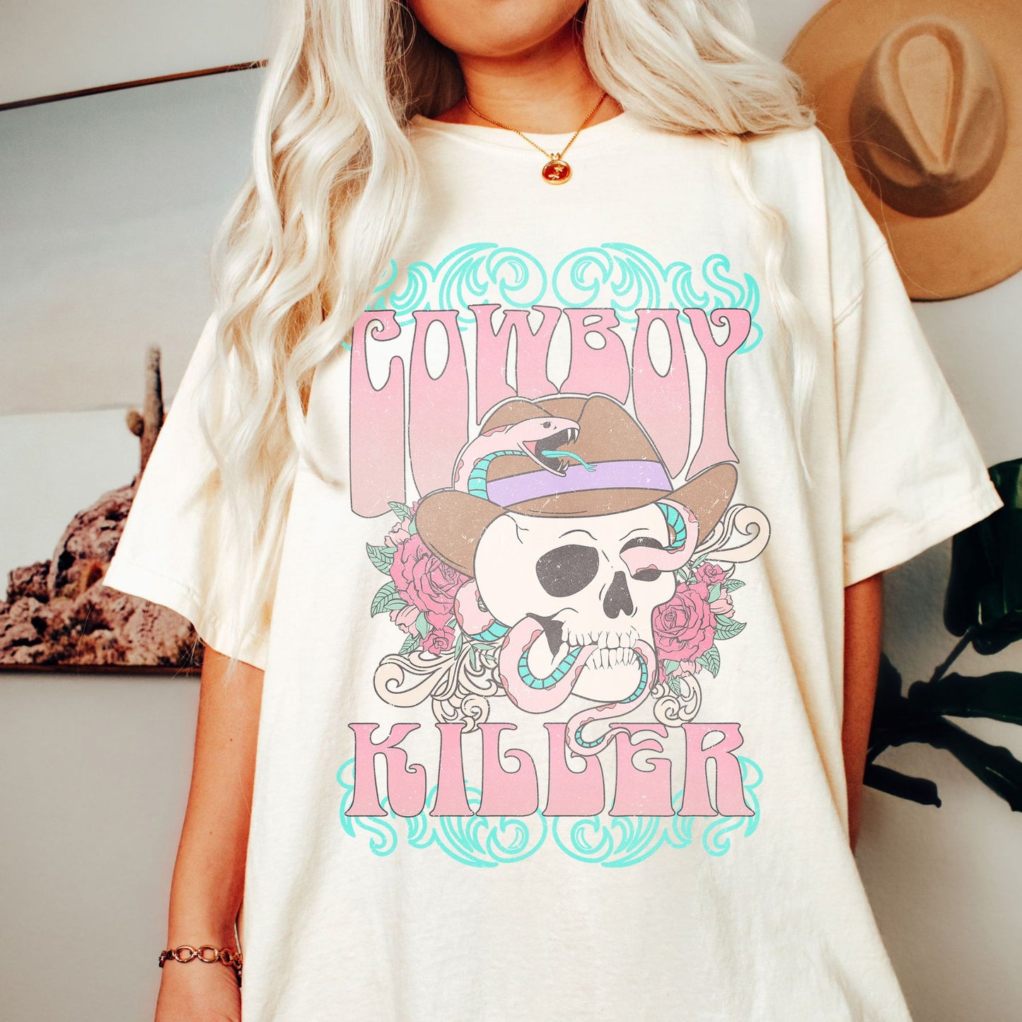 Comfort Colors Western Cowboy Killer Graphic T-Shirt