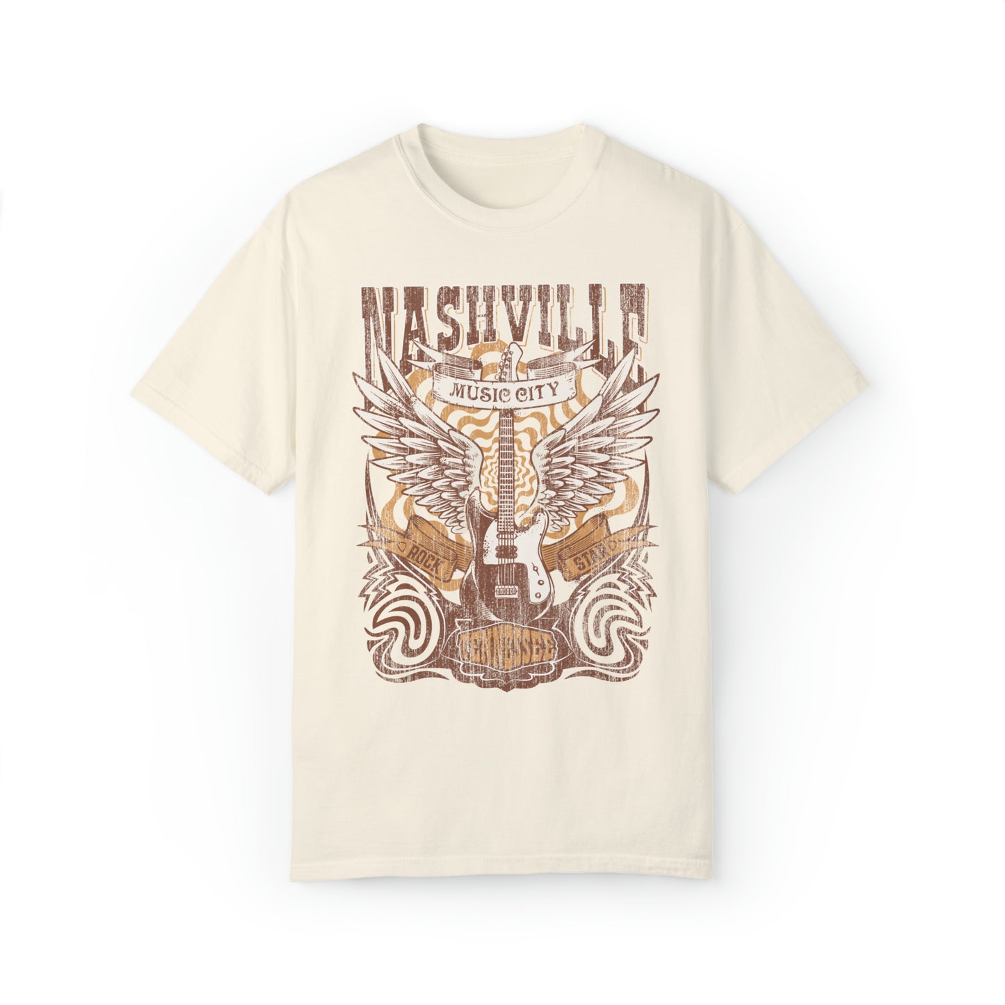 Nashville Music City Concert Comfort Colors Graphic T-Shirt