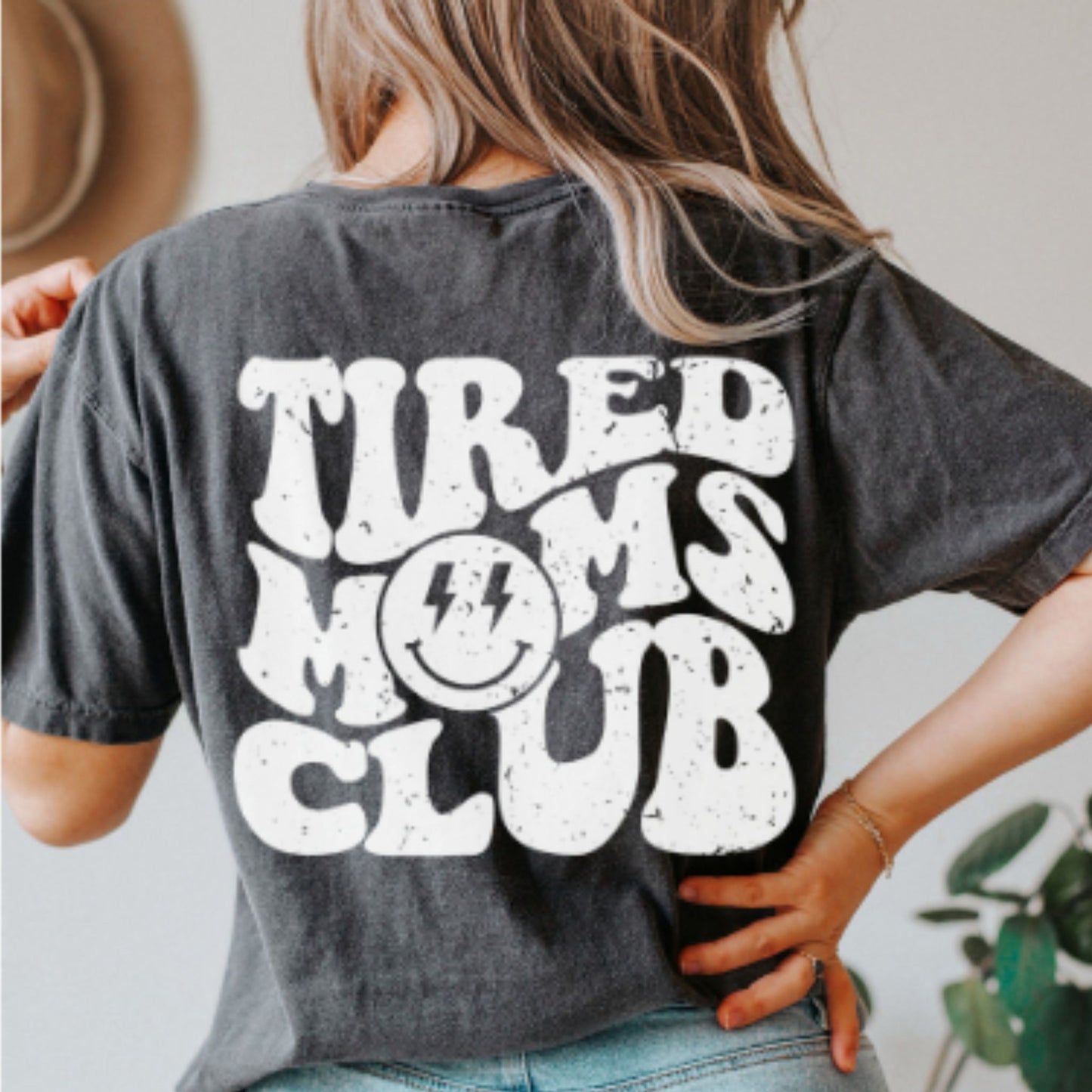 Tired Moms Club Retro Comfort Colors Graphic T-Shirt