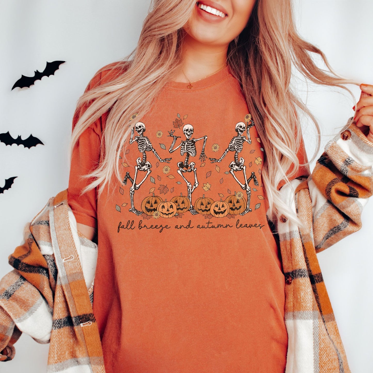 Funny Halloween Skeleton Comfort Colors Graphic T-Shirt