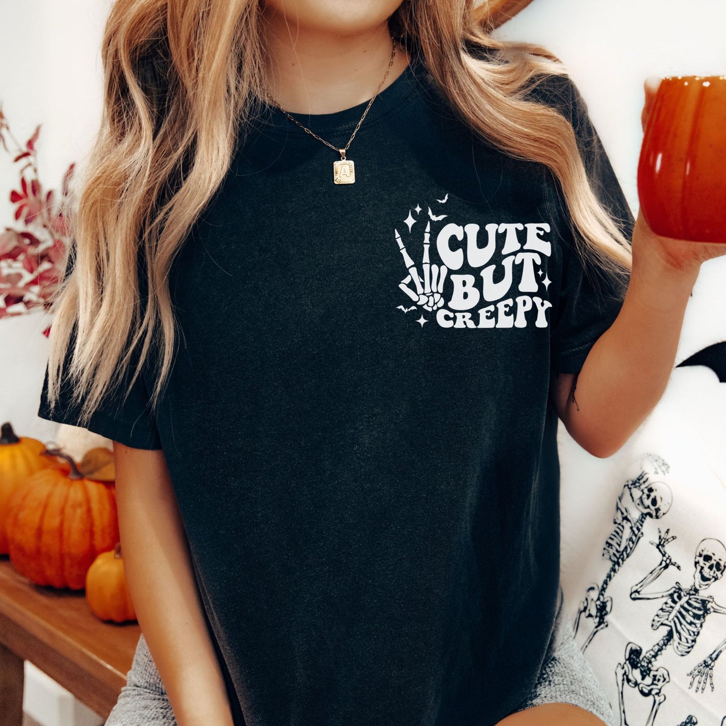 Cute But Creepy Halloween Comfort Colors T-Shirt