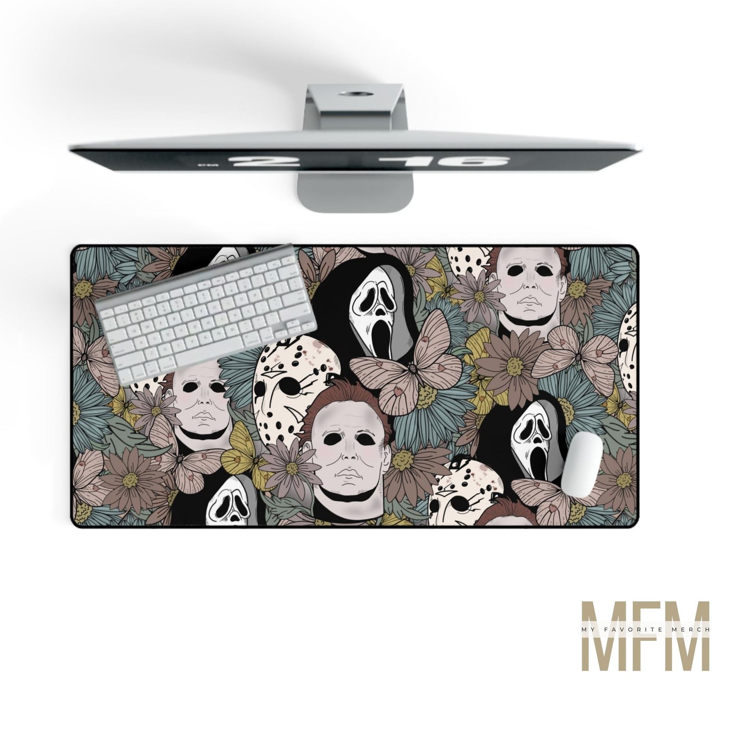 Horror Floral Desk Mat