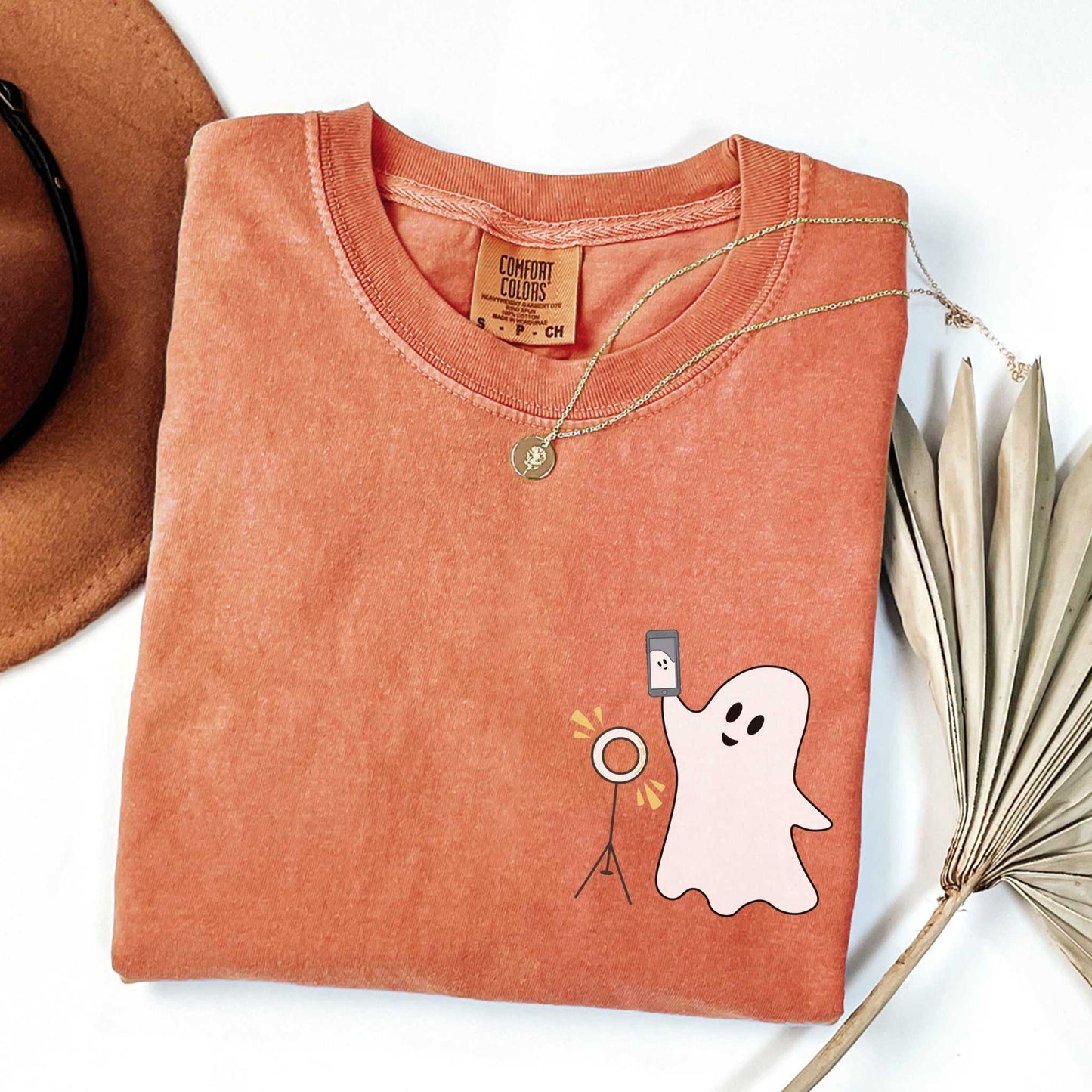 Influencer Cute Ghost Halloween Shirt in Yam