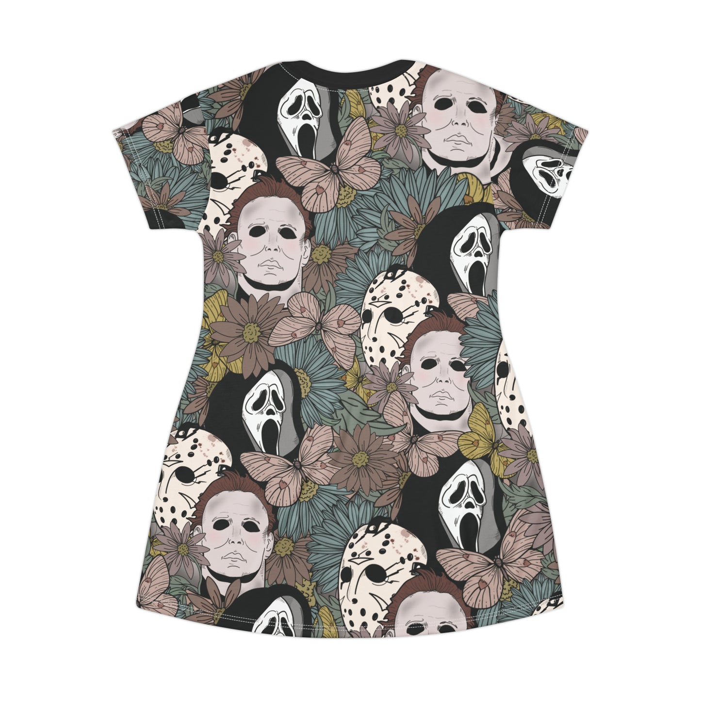 Floral Horror Movie Skater Dress