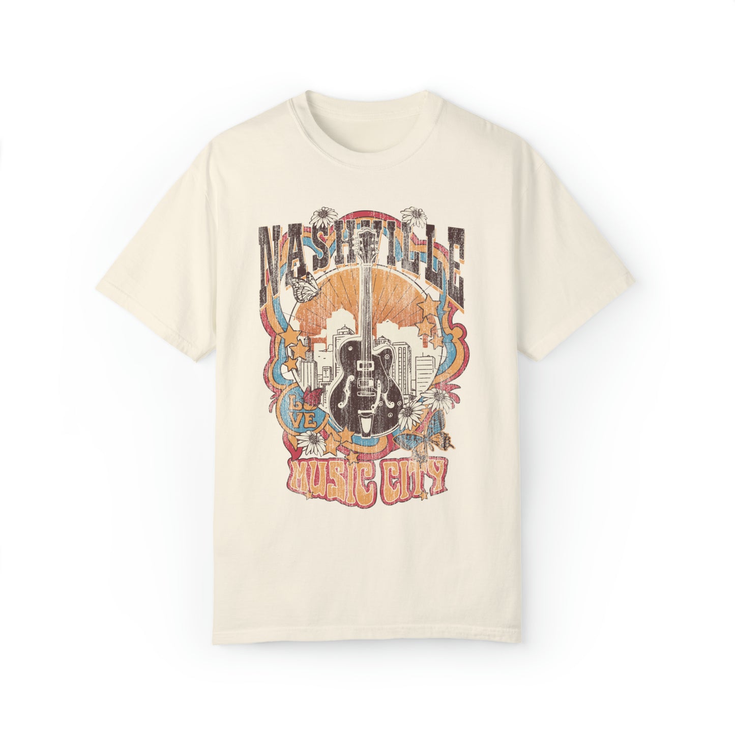 Retro Nashville Music Comfort Colors Graphic T-Shirt