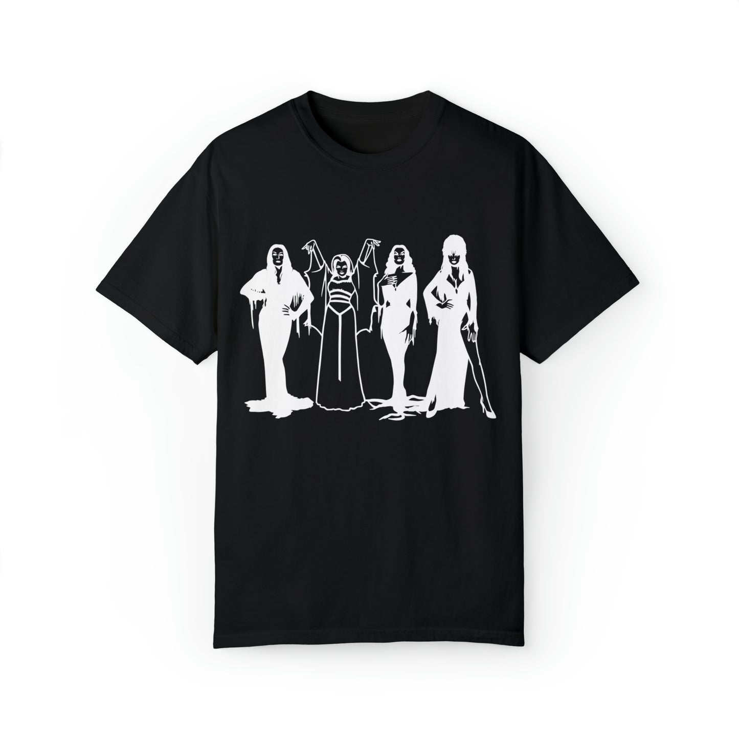 Horror Vixens Morticia Addams, Elvira, Lily Munster, Comfort Colors T-Shirt