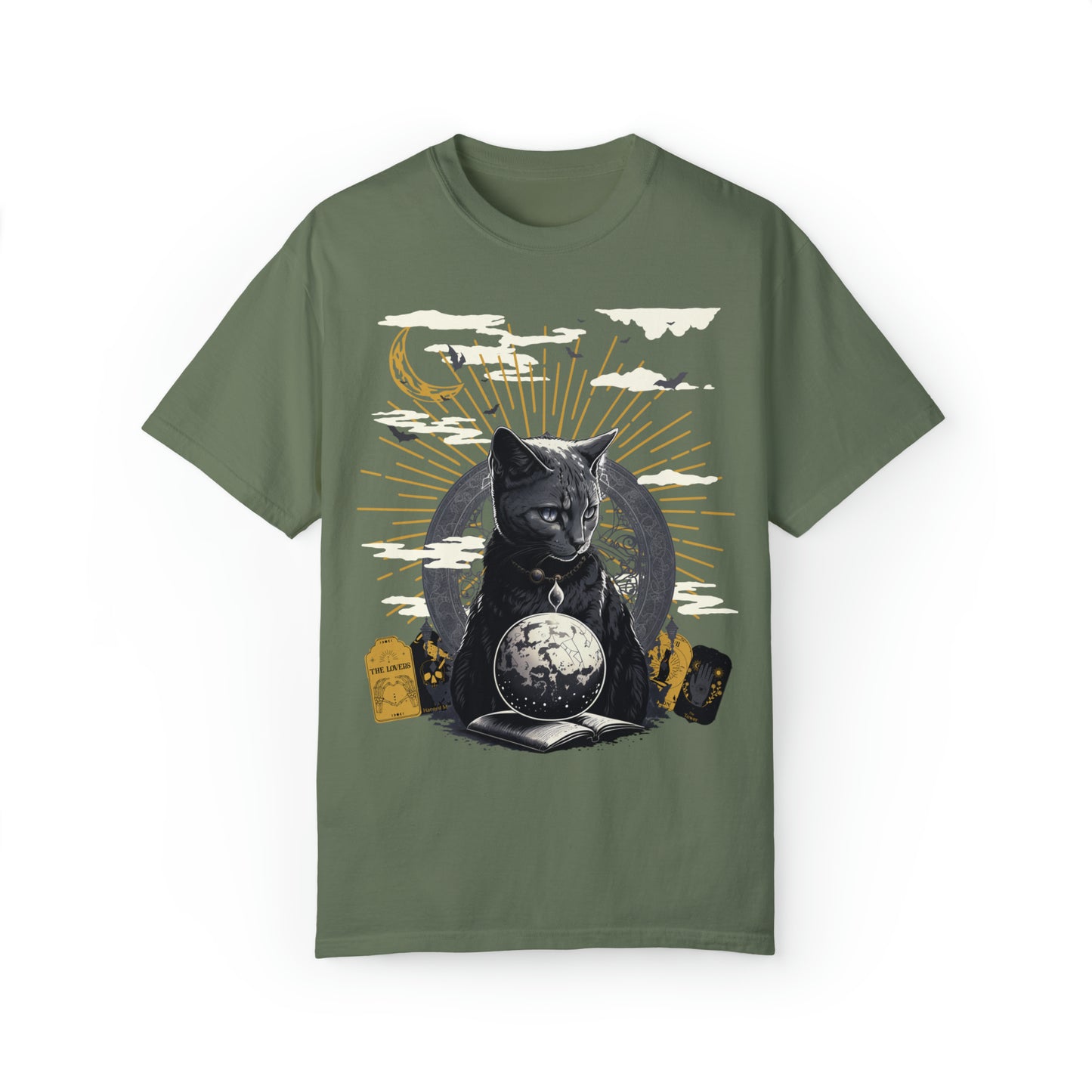 Tarot Kitty Halloween Comfort Colors Graphic T-shirt