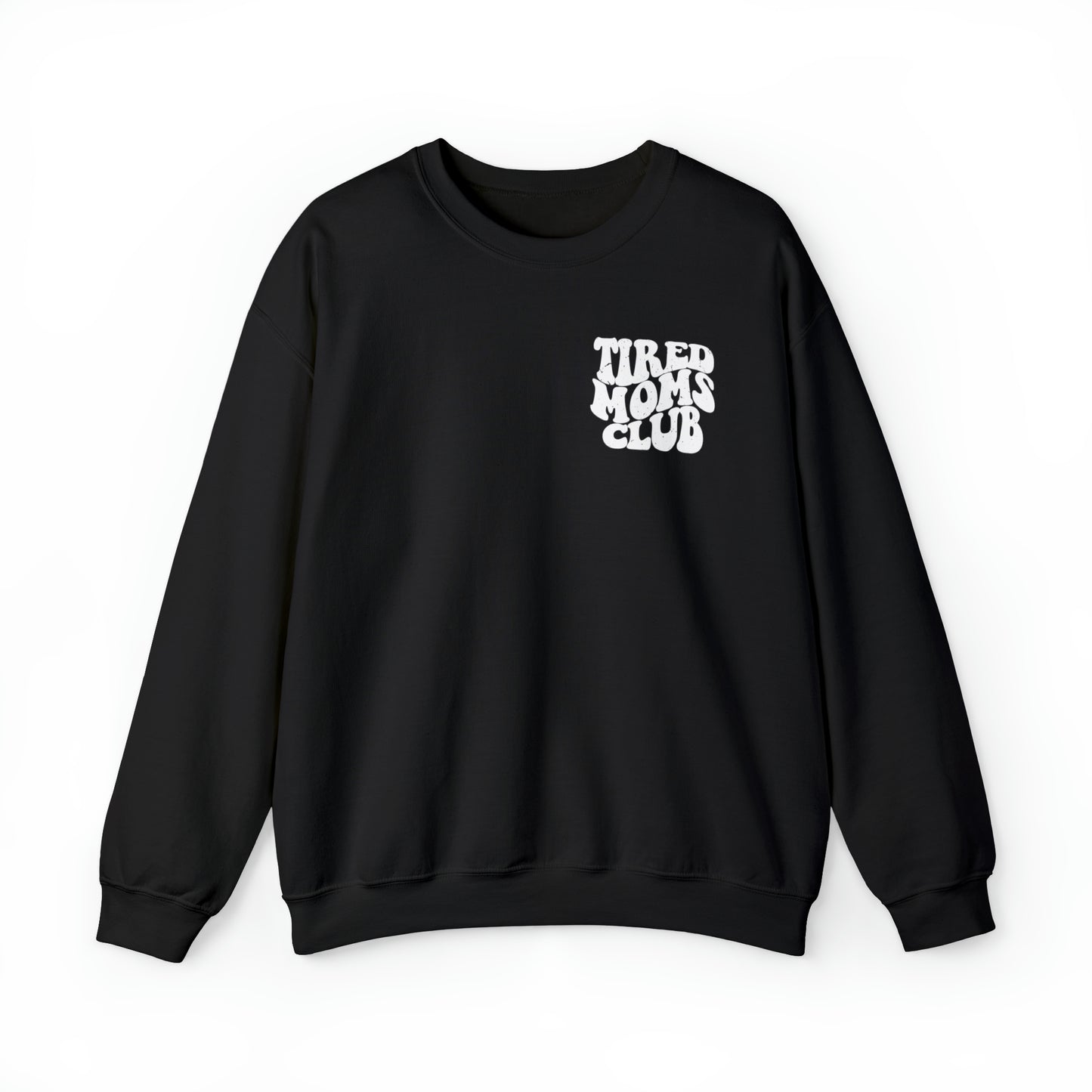 Tired Moms Club Retro Wavy Distressed Style Premium Sweatshirt