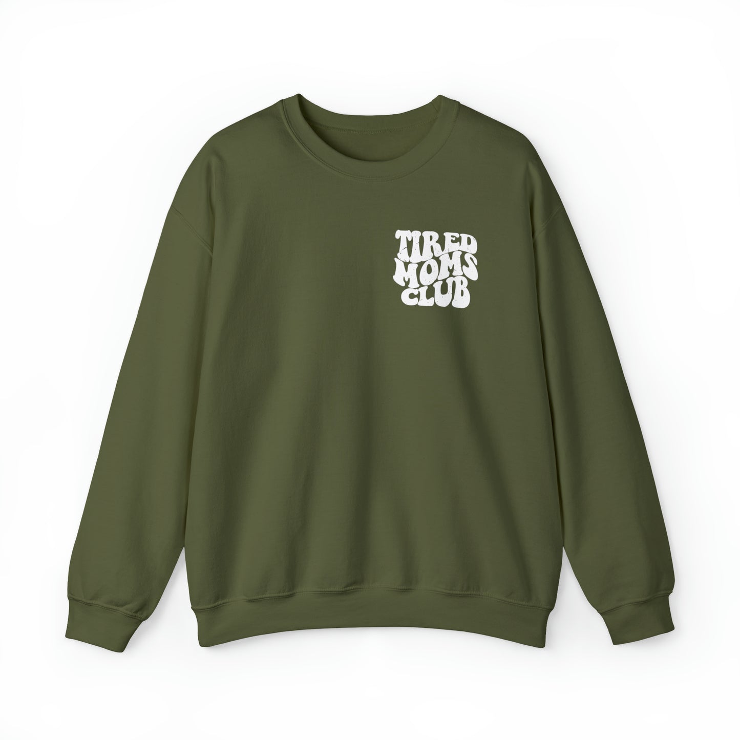 Tired Moms Club Retro Wavy Distressed Style Premium Sweatshirt